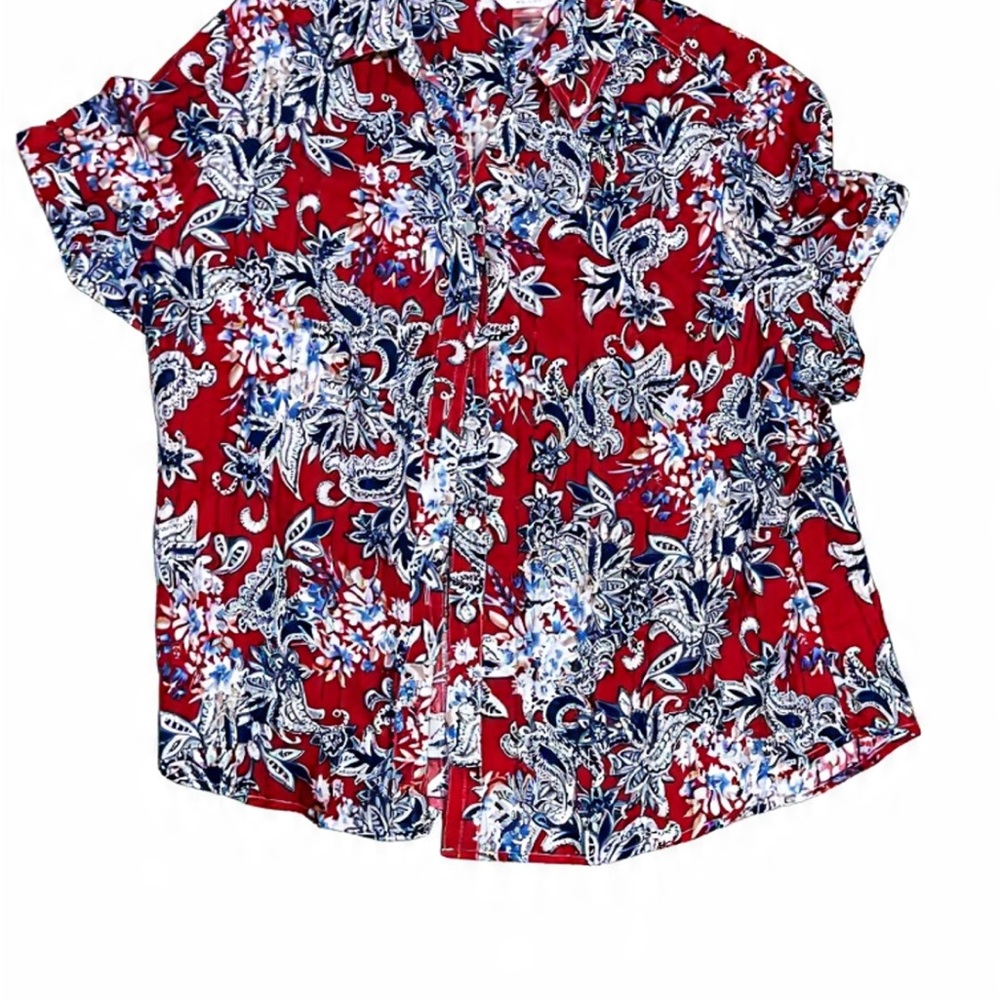 Floral Red Women’s Shirt